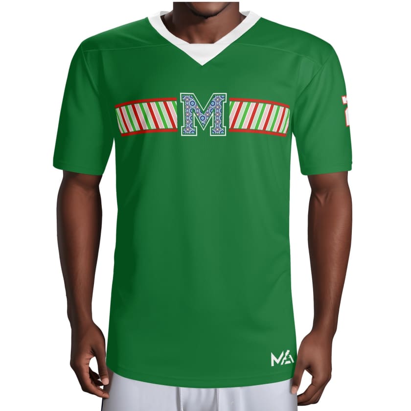 Maillot Morocco Foot Vert col blanc By Maroco