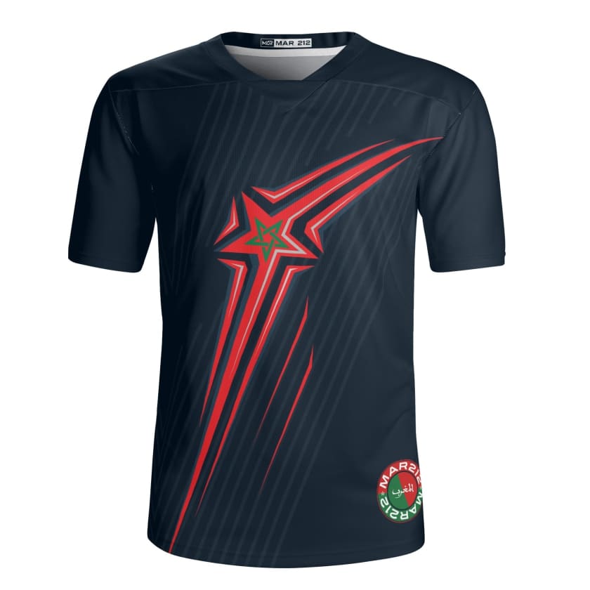 Maroc maillot de foot bleu royal