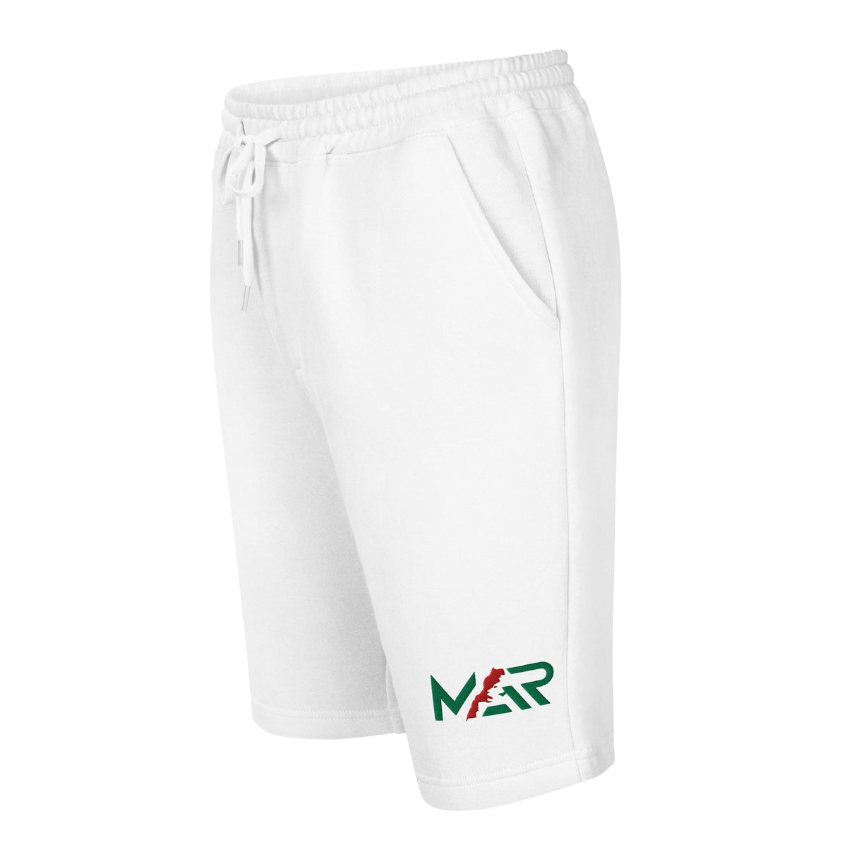 Short MAR brodé en molleton blanc