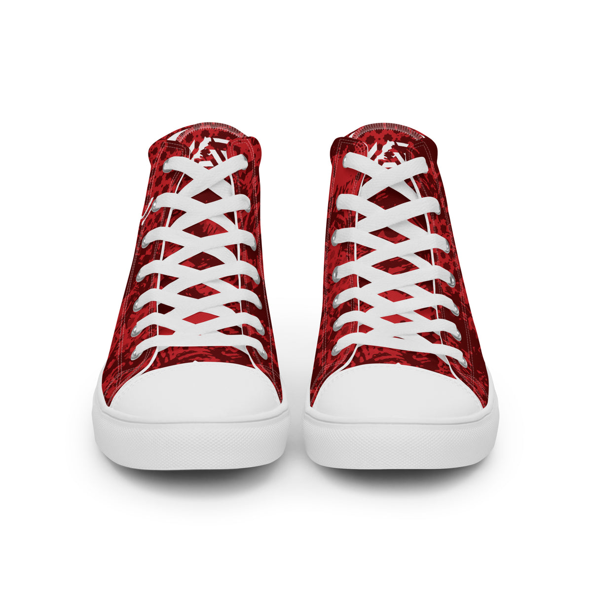 Baskets hautes Almaghrib rouge culture en toile homme