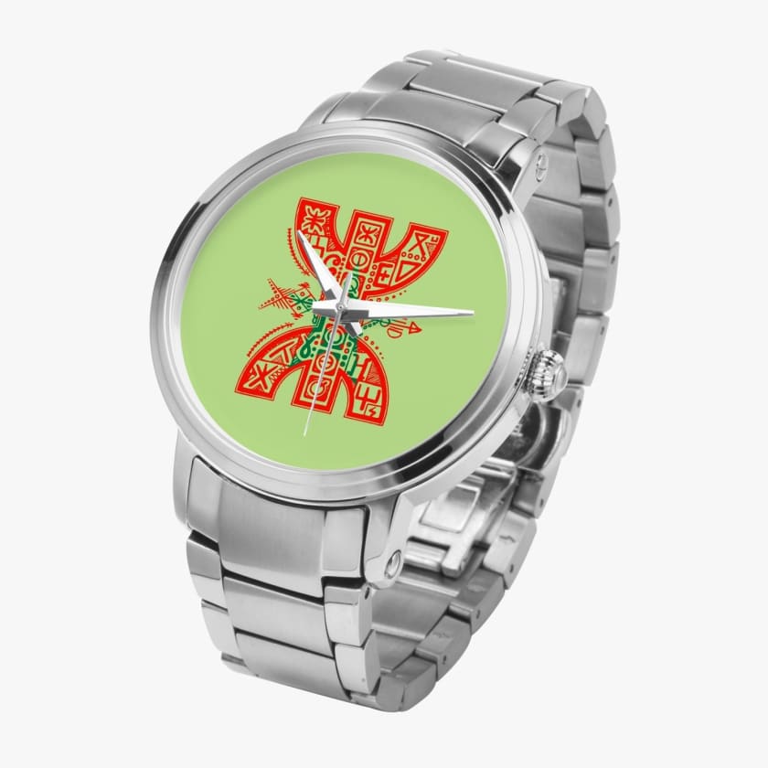 Montre automatique à bracelet acier Logo Berbère