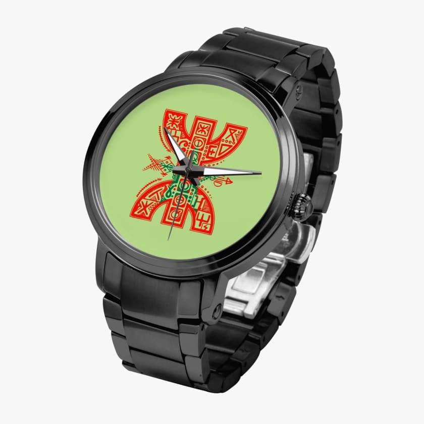 Montre automatique à bracelet acier Logo Berbère