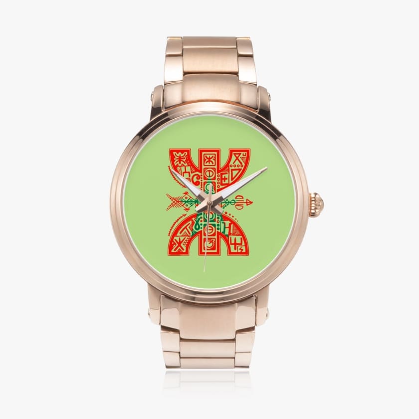 Montre automatique à bracelet acier Logo Berbère