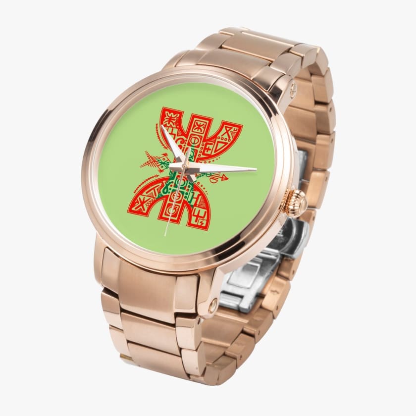 Montre automatique à bracelet acier Logo Berbère