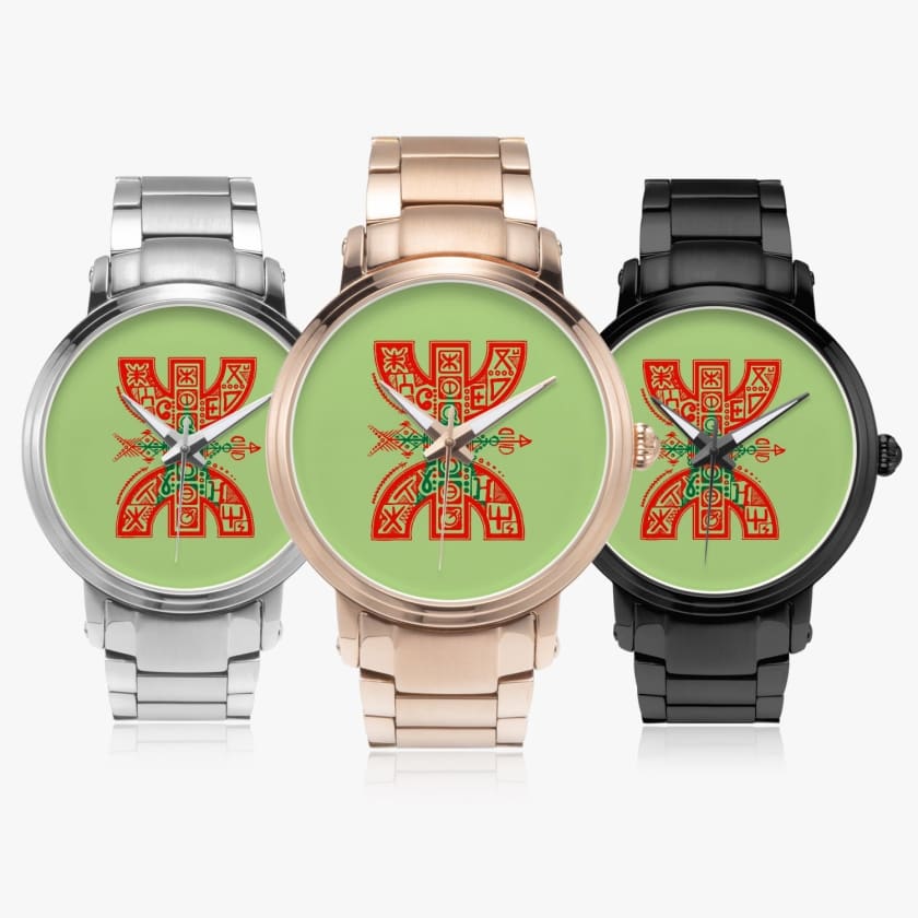 Montre automatique à bracelet acier Logo Berbère