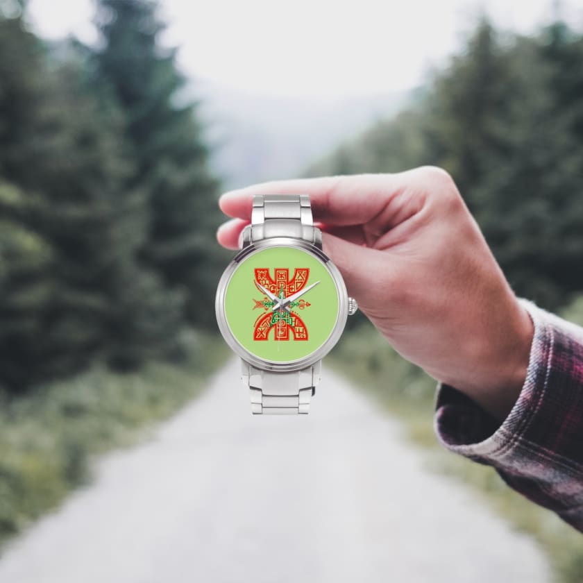 Montre automatique à bracelet acier Logo Berbère