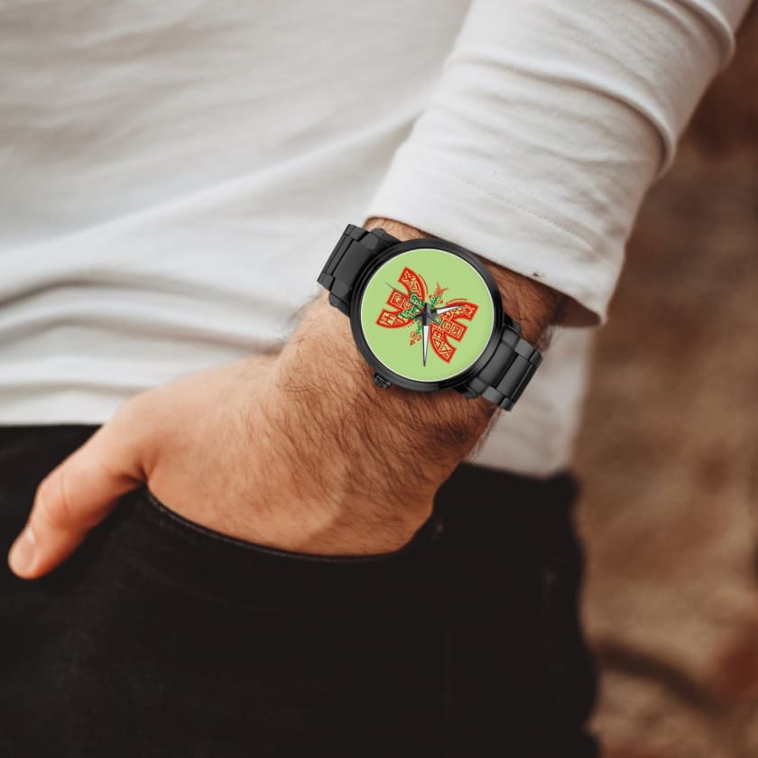 Montre automatique à bracelet acier Logo Berbère