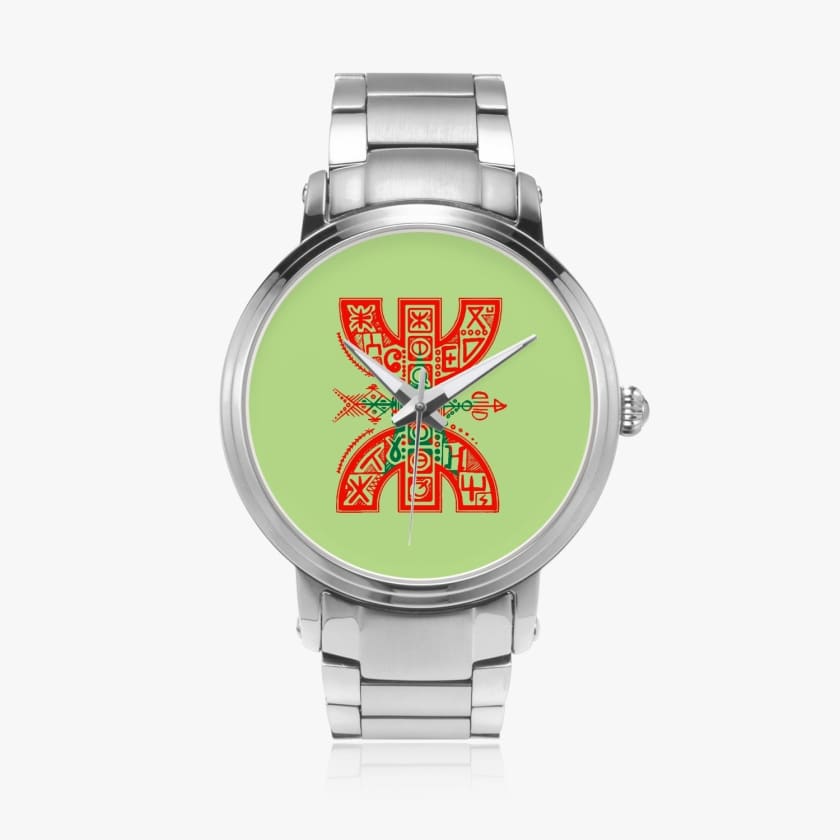 Montre automatique à bracelet acier Logo Berbère
