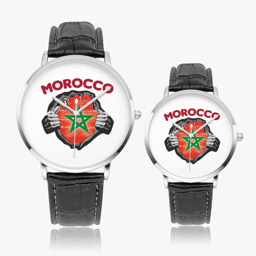 Montre personnalisé drapeau du Maroc montre Morocco super