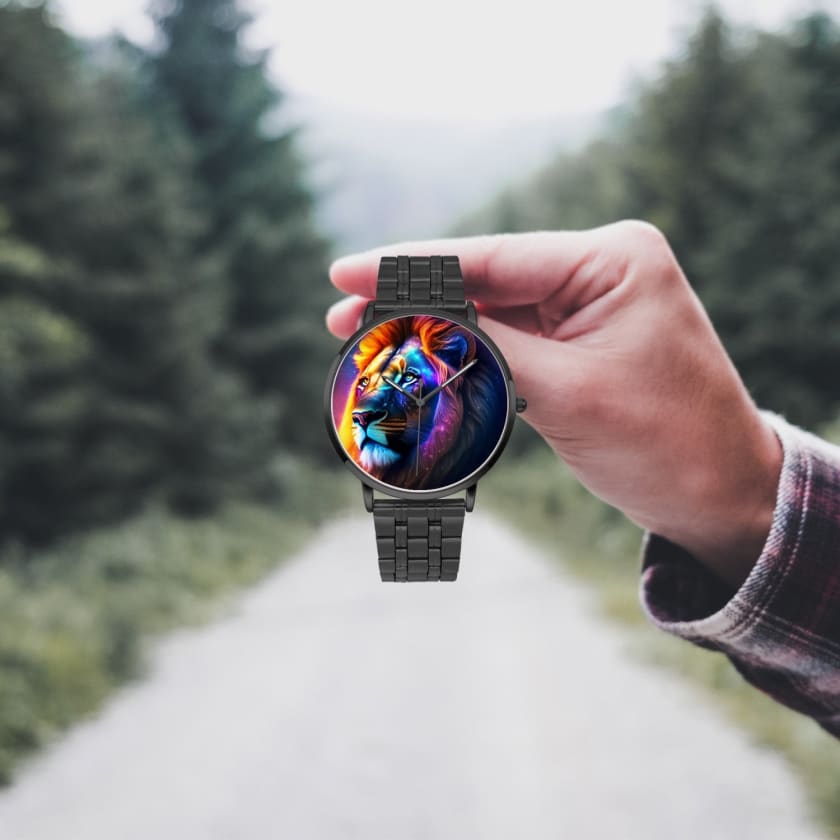 Montre personnalisé Lion Atlas Montre design Lion