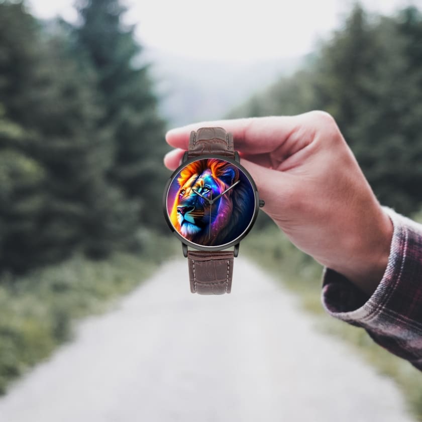 Montre personnalisé Lion Atlas Montre design Lion
