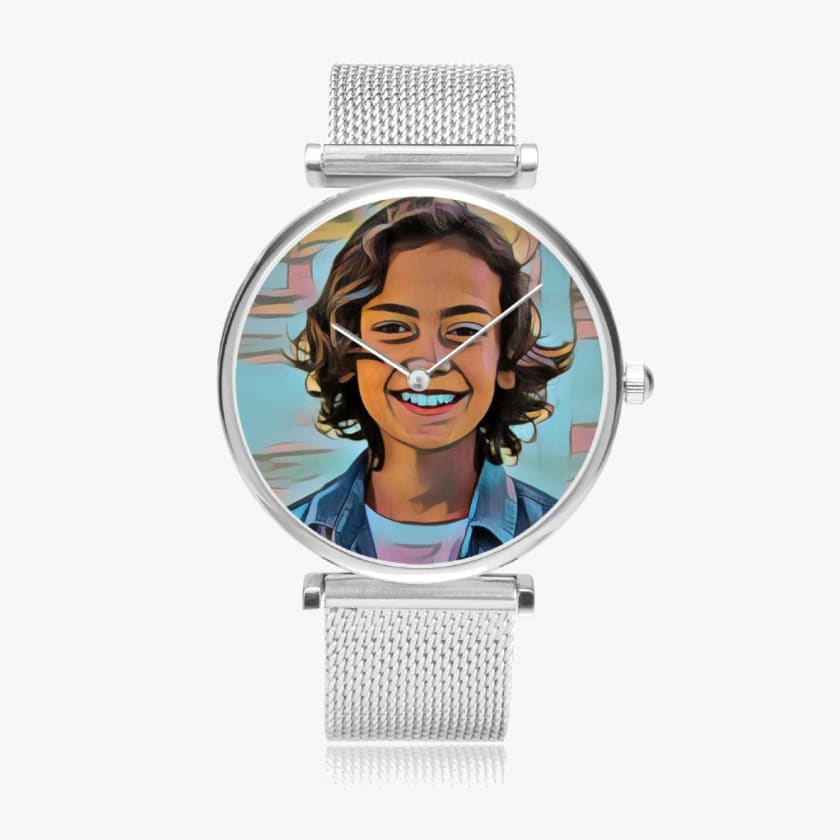 Montre personnalisée portrait ultra-mince élégante