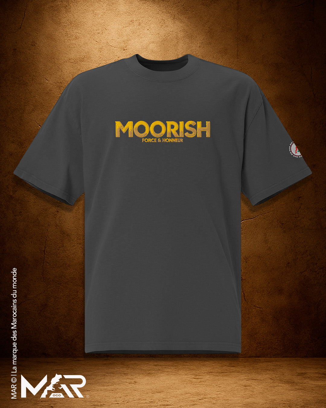 T-shirt Oversize Brodé MOORISH Force et Honneur Unisexe