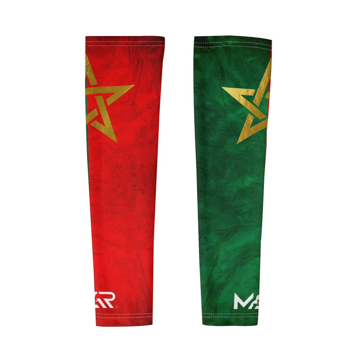 Paire de manchons de bras rafraîchissants drapeau Maroc