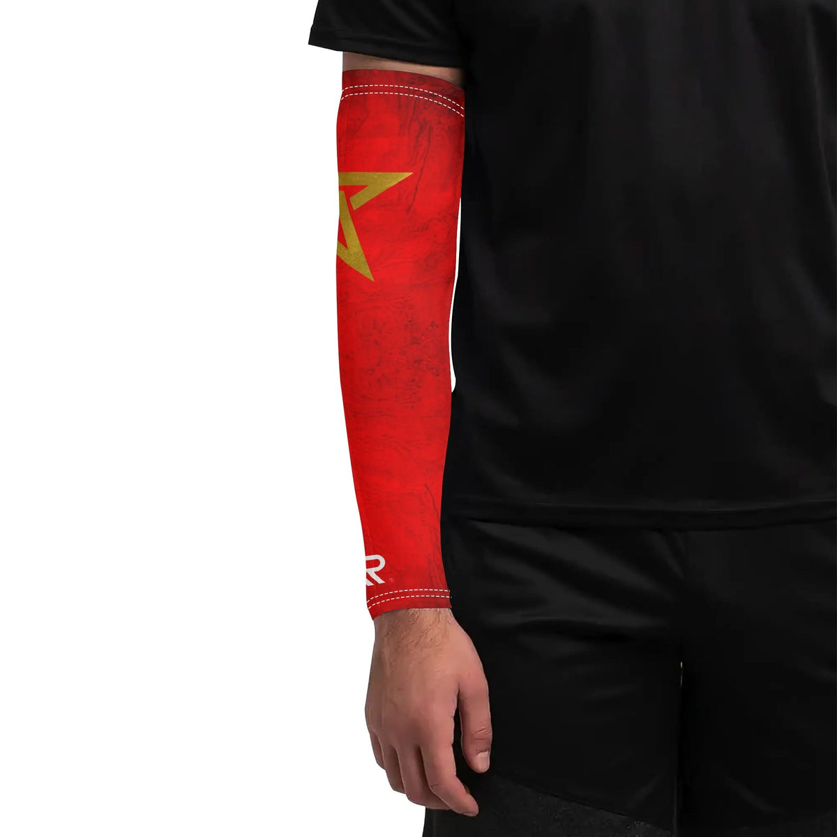 Paire de manchons de bras rafraîchissants drapeau Maroc