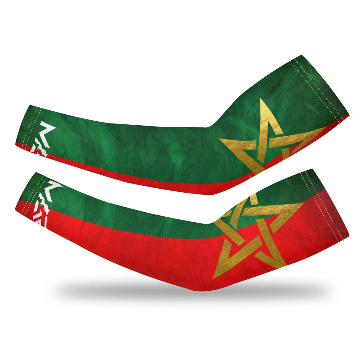 Paire de manchons de bras rafraîchissants drapeau Maroc