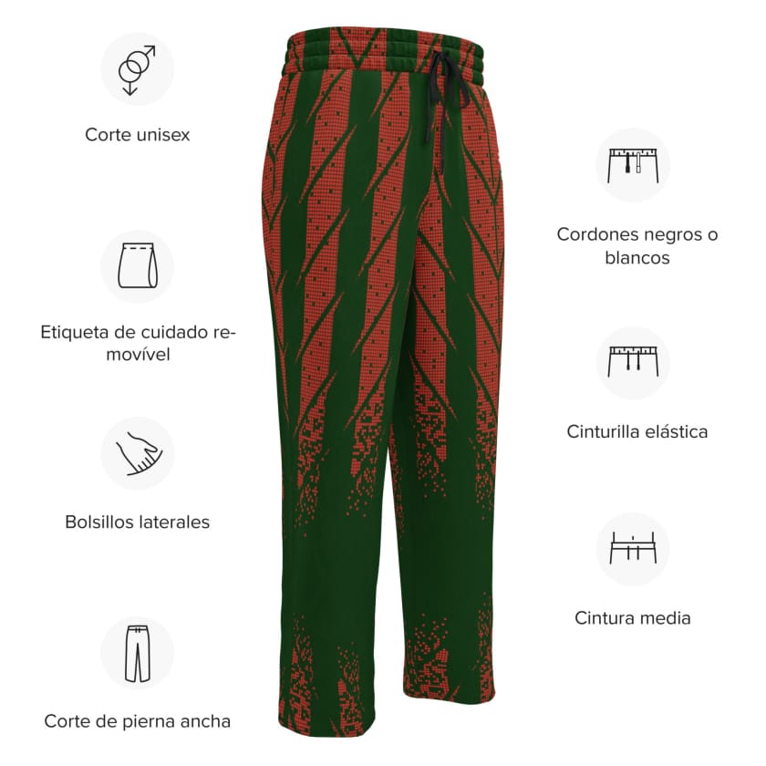 Pantalon de sport large unisexe MAR avec rayures rouges