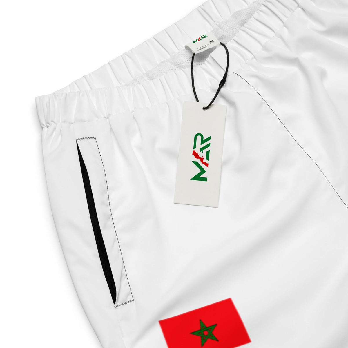Pantalon de survêtement MAR Drapeau Maroc Blanc unisexe