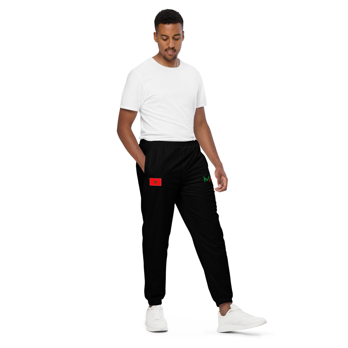 Pantalon de survêtement MAR Drapeau Maroc noir unisexe