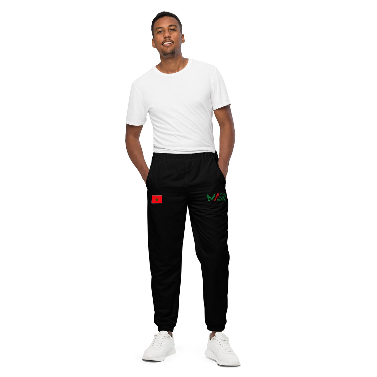 Pantalon de survêtement MAR Drapeau Maroc noir unisexe