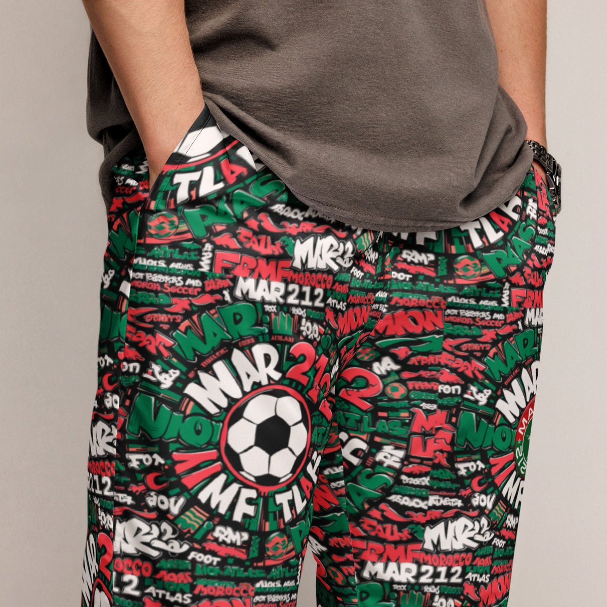 Pantalon de survêtement supporter Marocain MARFOOT212