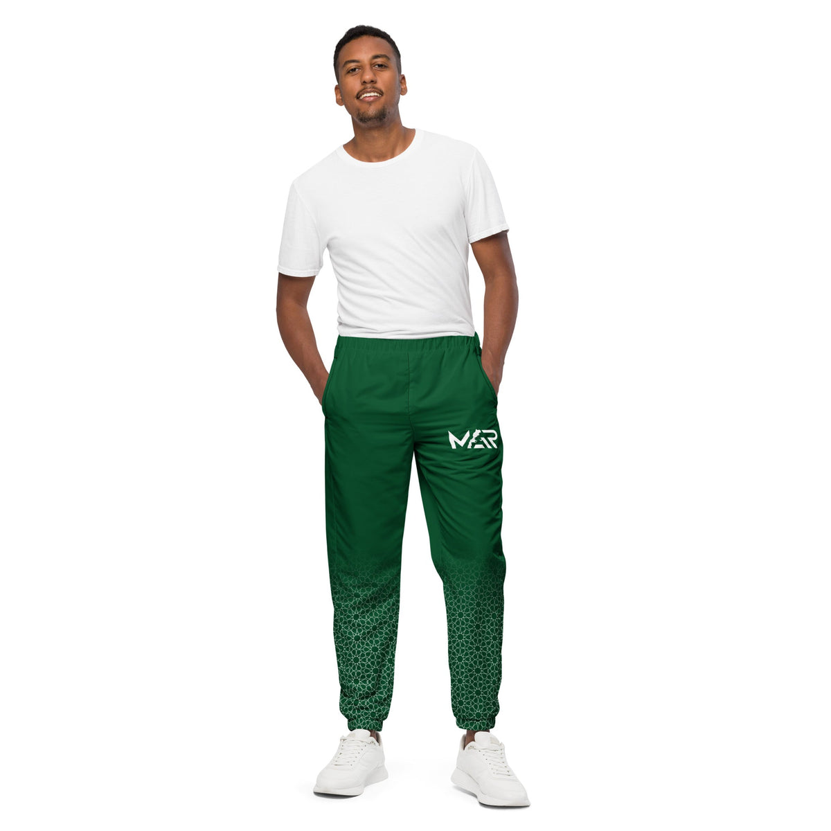 Pantalon de survêtement vert Collection MAR Mosaïque unisexe