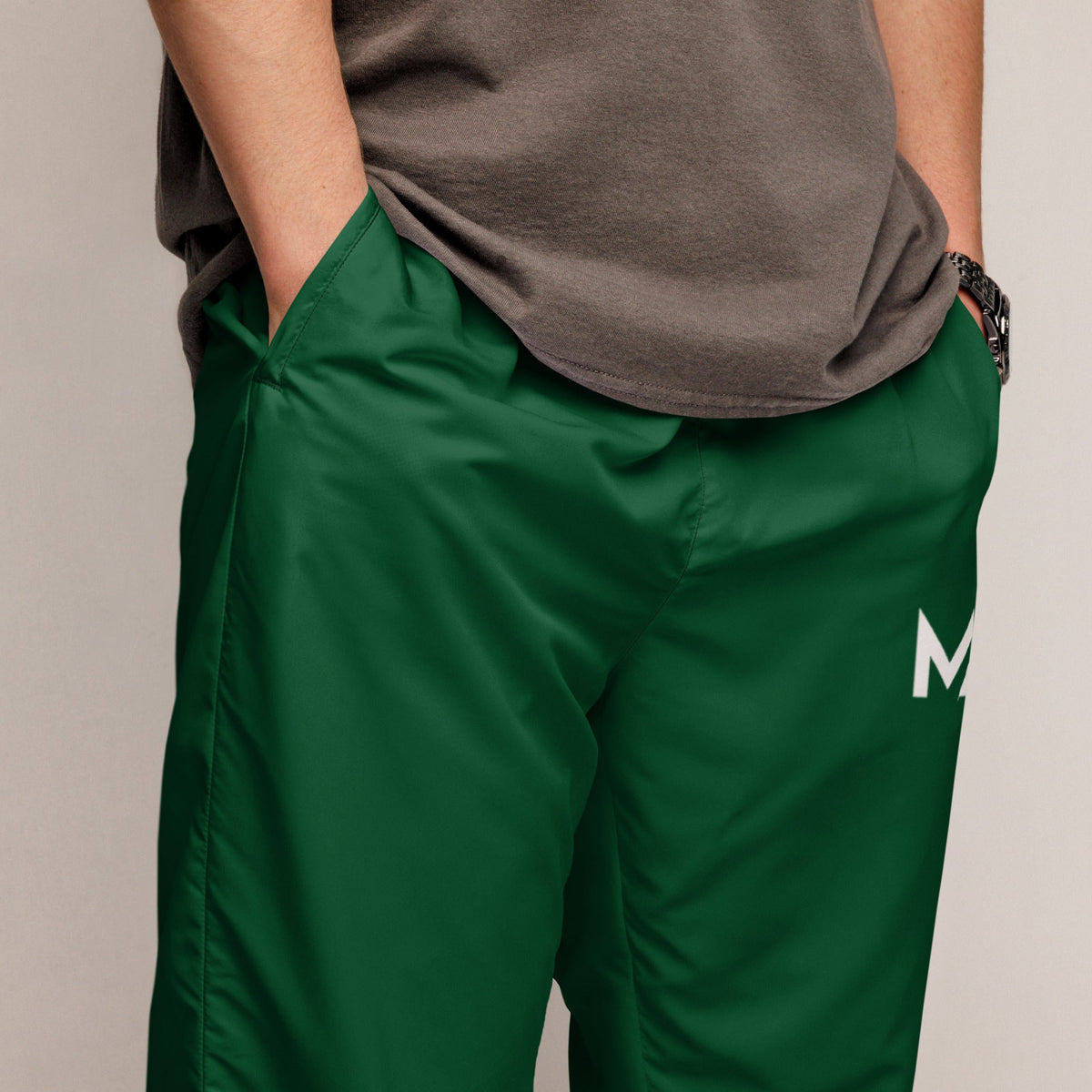 Pantalon de survêtement vert Collection MAR Mosaïque unisexe