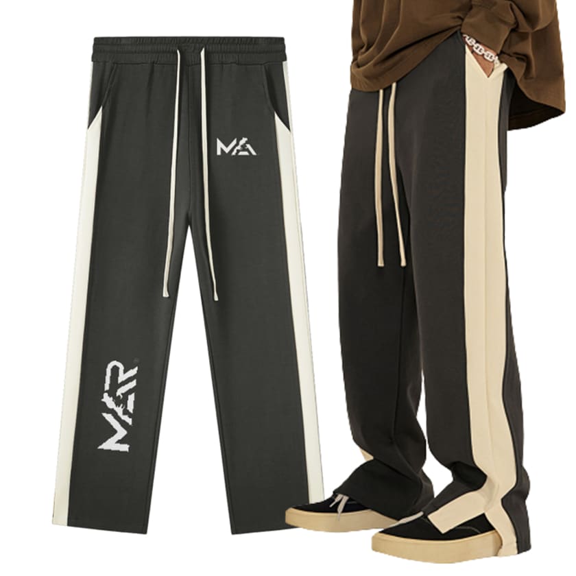 Pantalon Streetwear MAR unisexe coutures latérales taille