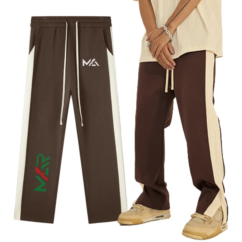 Pantalon Streetwear stylé unisexe à coutures latérales