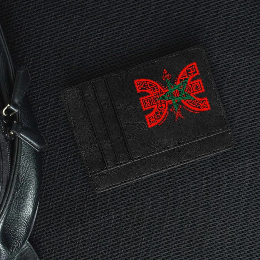 Pochette pour carte bancaire Amazigh design