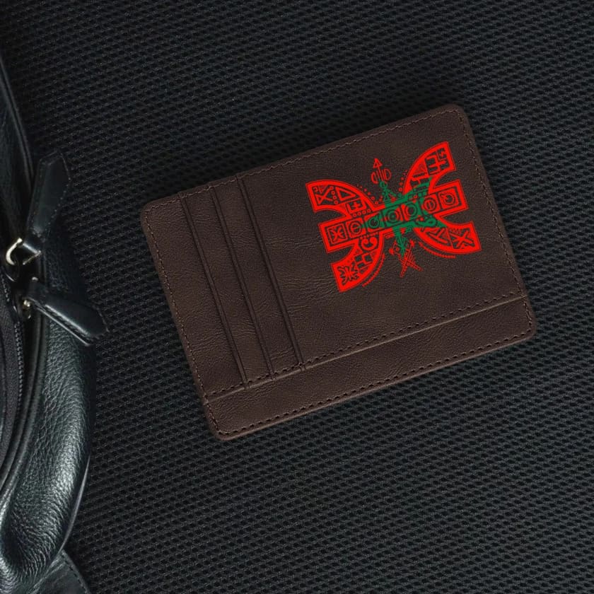 Pochette pour carte bancaire Amazigh design