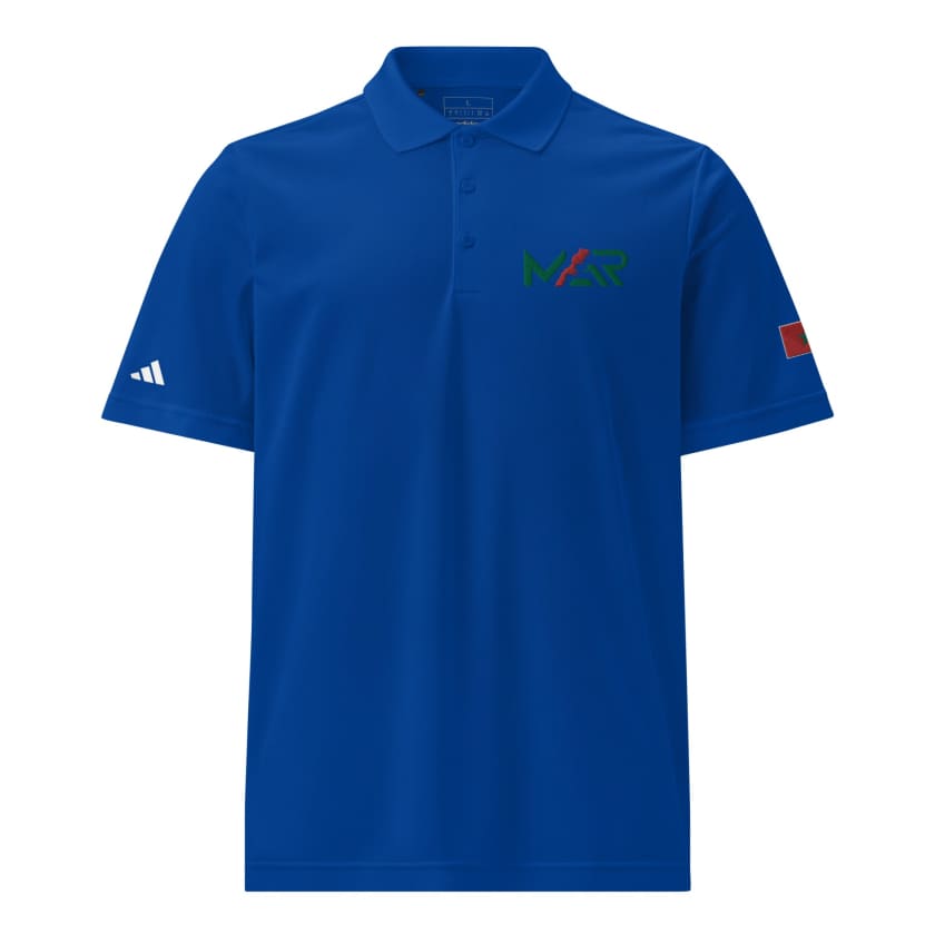 Polo Adidas Sport MAR brodé drapeau Maroc
