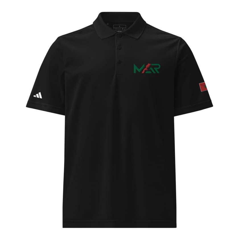 Polo Adidas Sport MAR brodé drapeau Maroc
