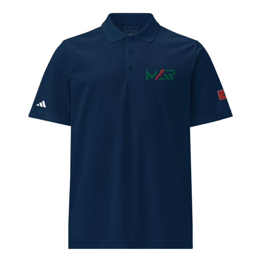 Polo Adidas Sport MAR brodé drapeau Maroc