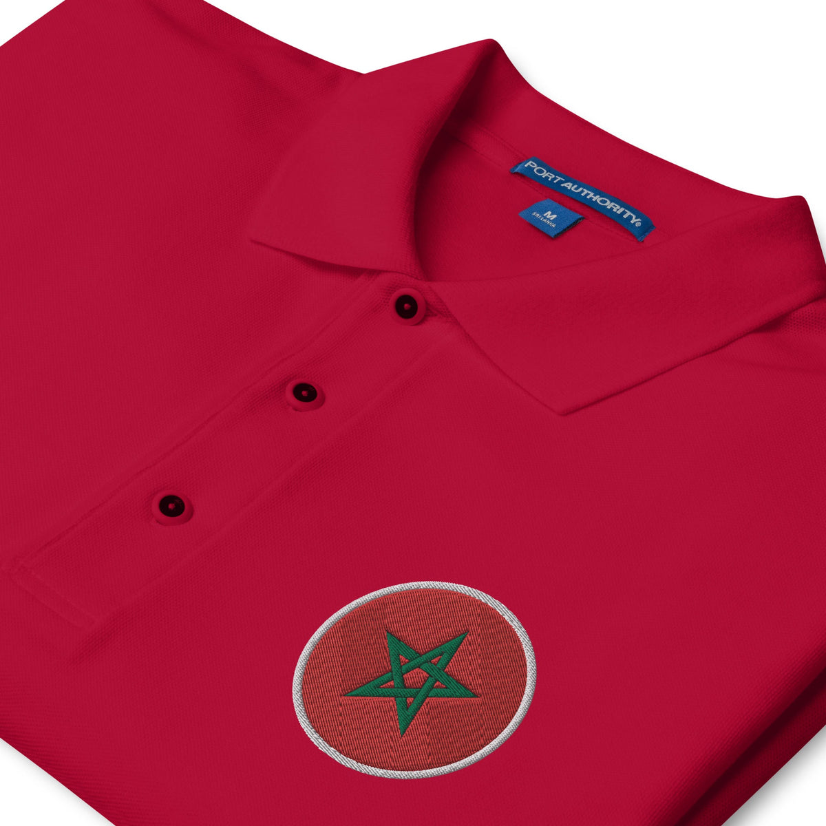 Polo Drapeau Maroc Brodé