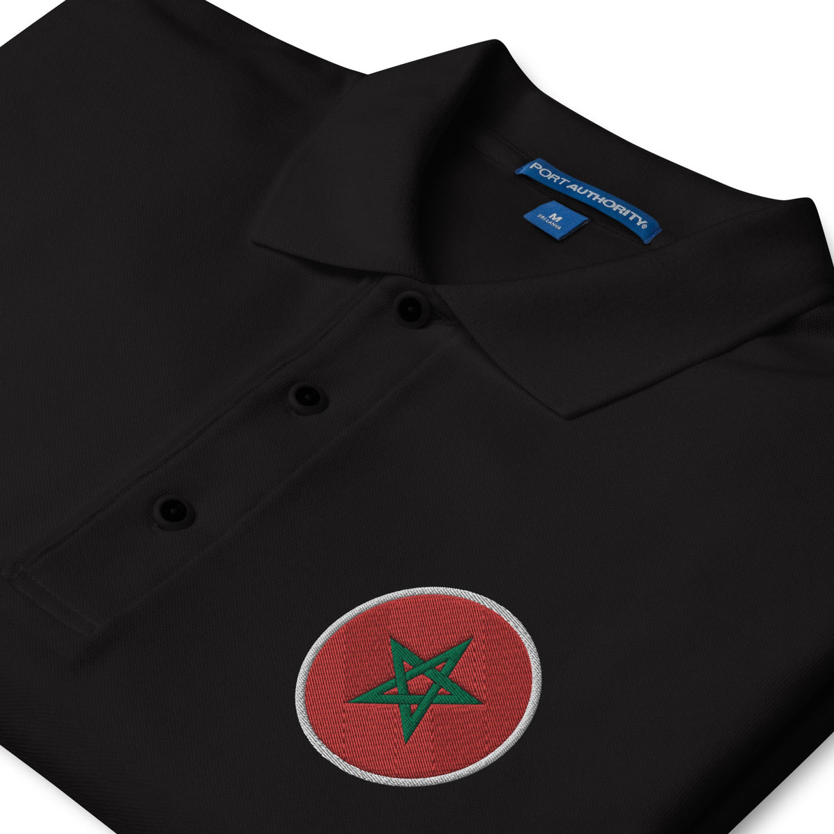 Polo Drapeau Maroc Brodé