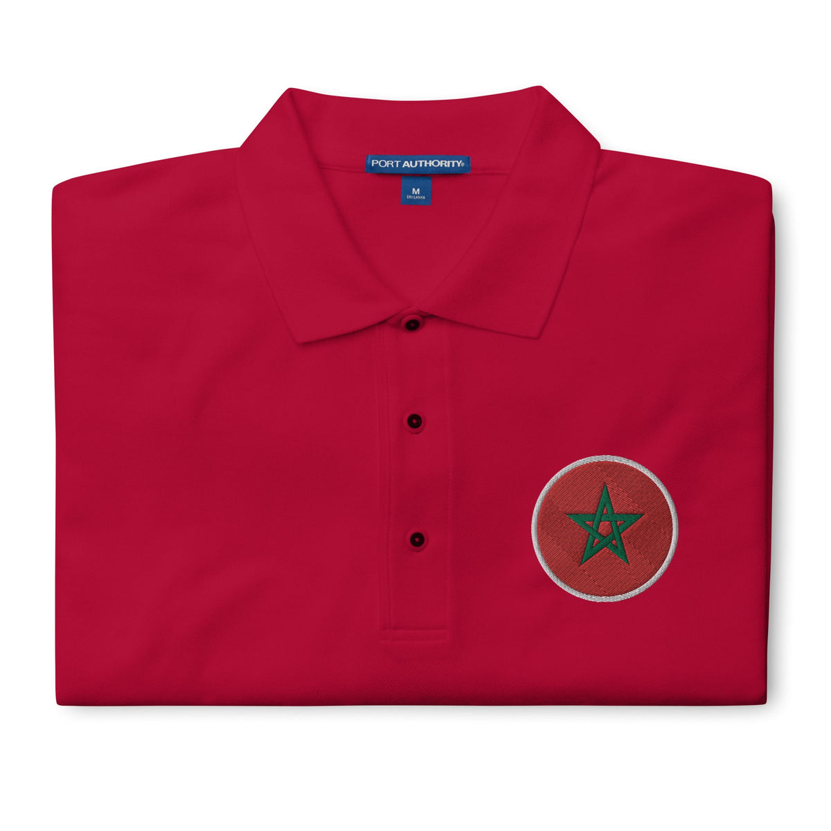Polo Drapeau Maroc Brodé