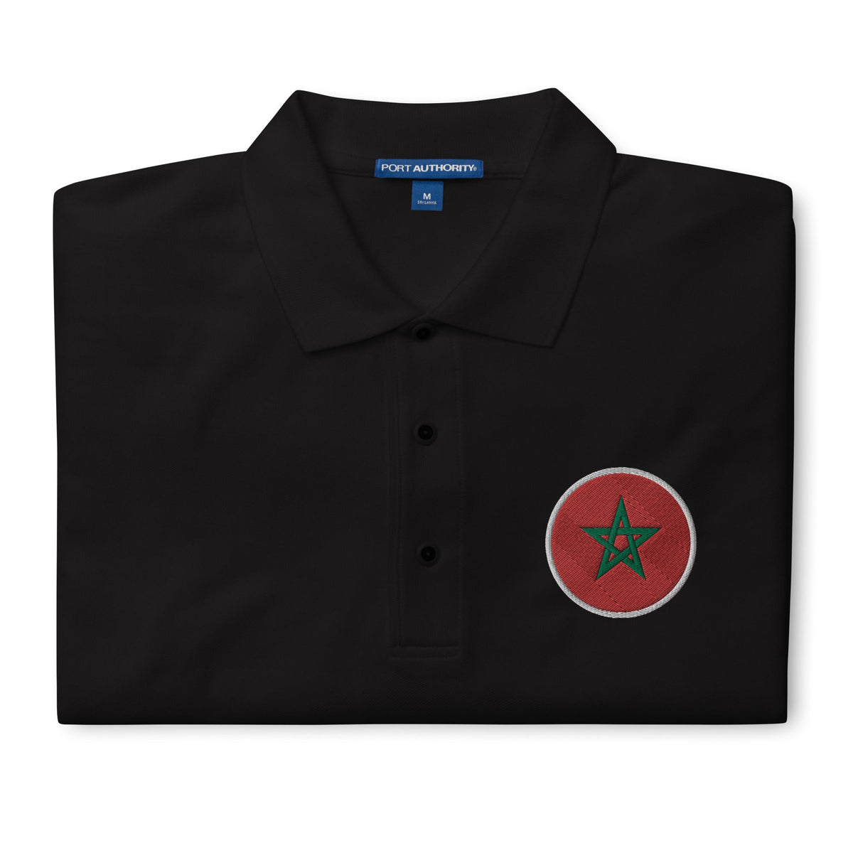 Polo Drapeau Maroc Brodé