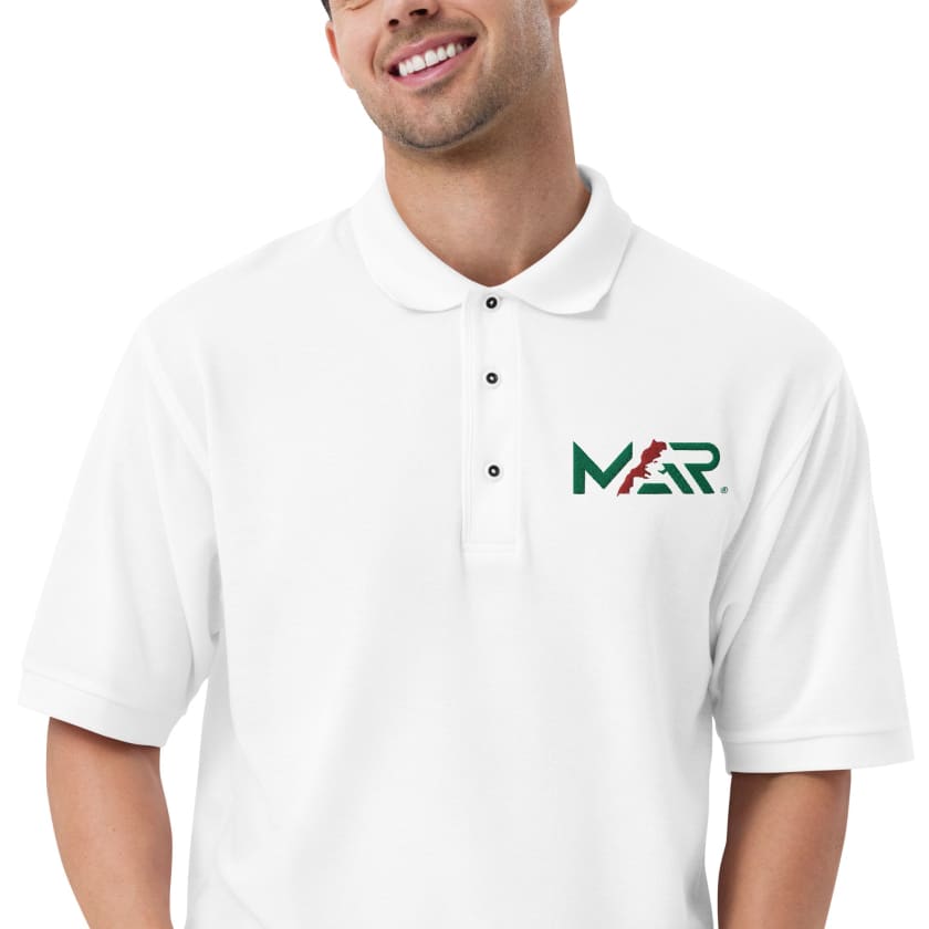 Polo MAR Maroc Brodé blanc Homme