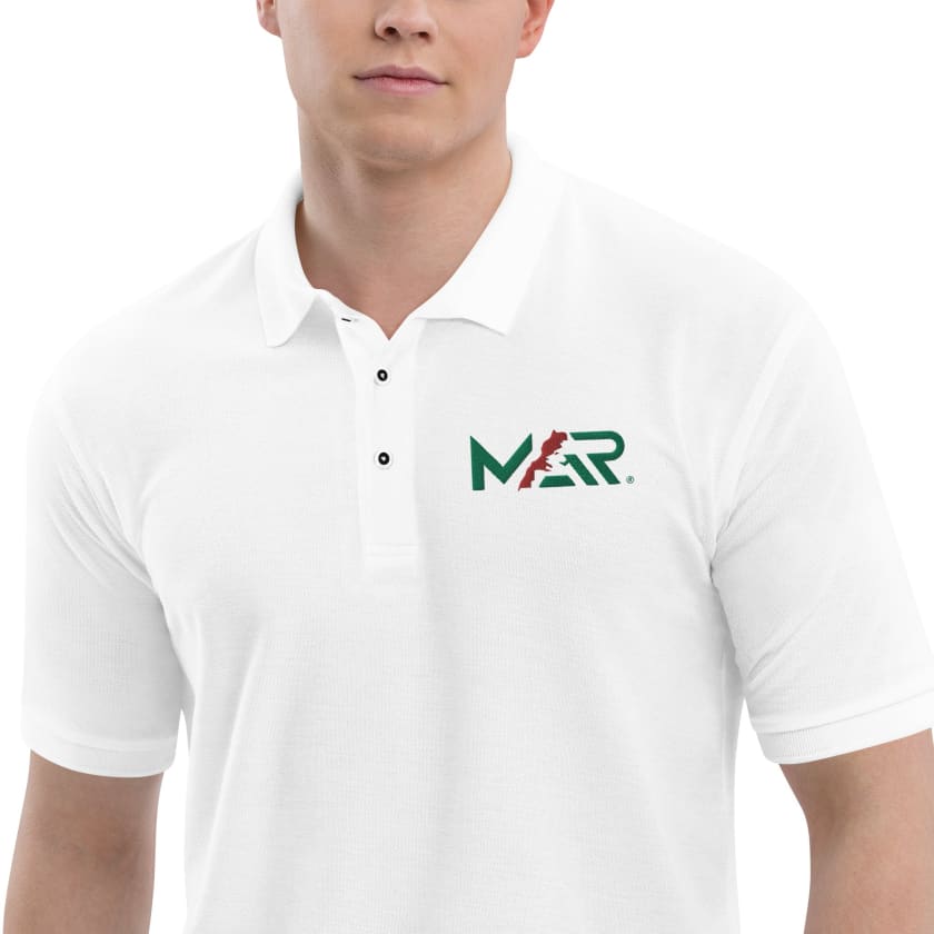 Polo MAR Maroc Brodé blanc Homme