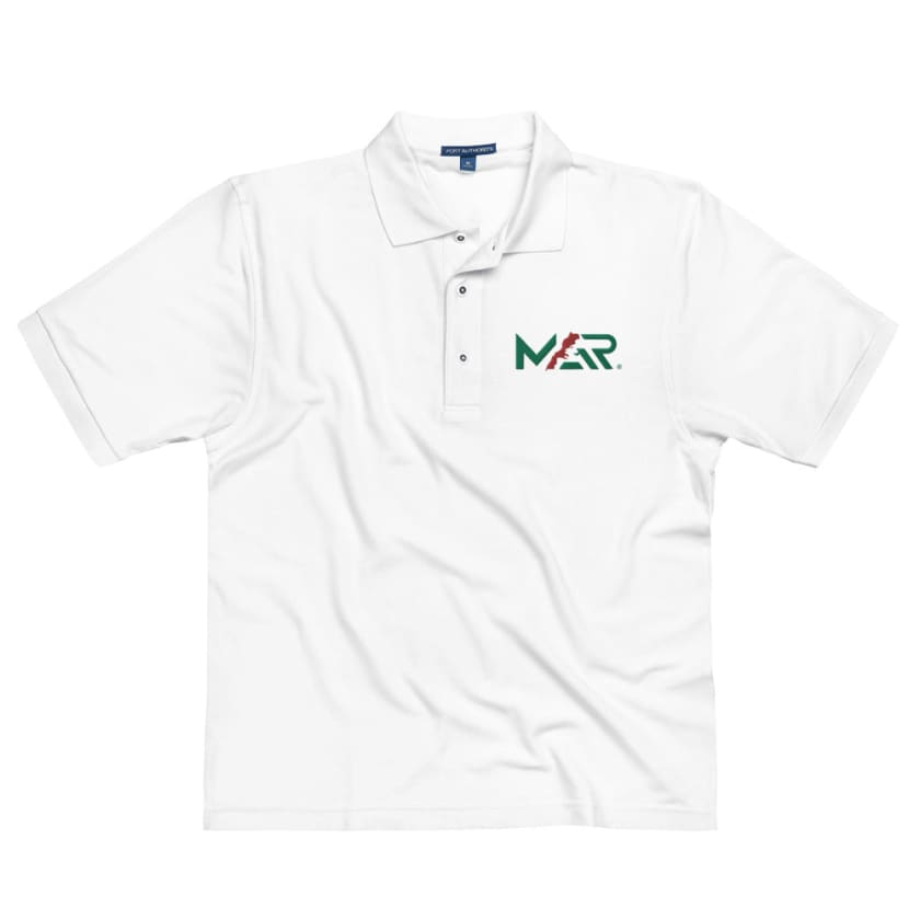 Polo MAR Maroc Brodé blanc Homme