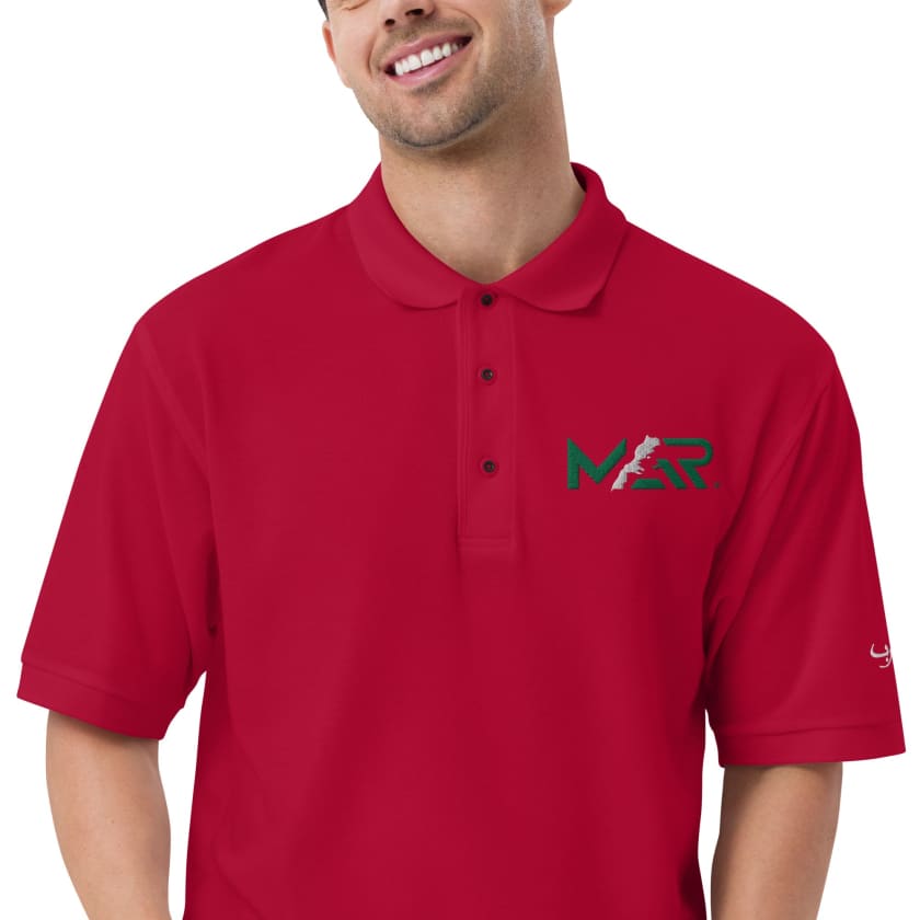 Polo MAR Maroc Brodé rouge