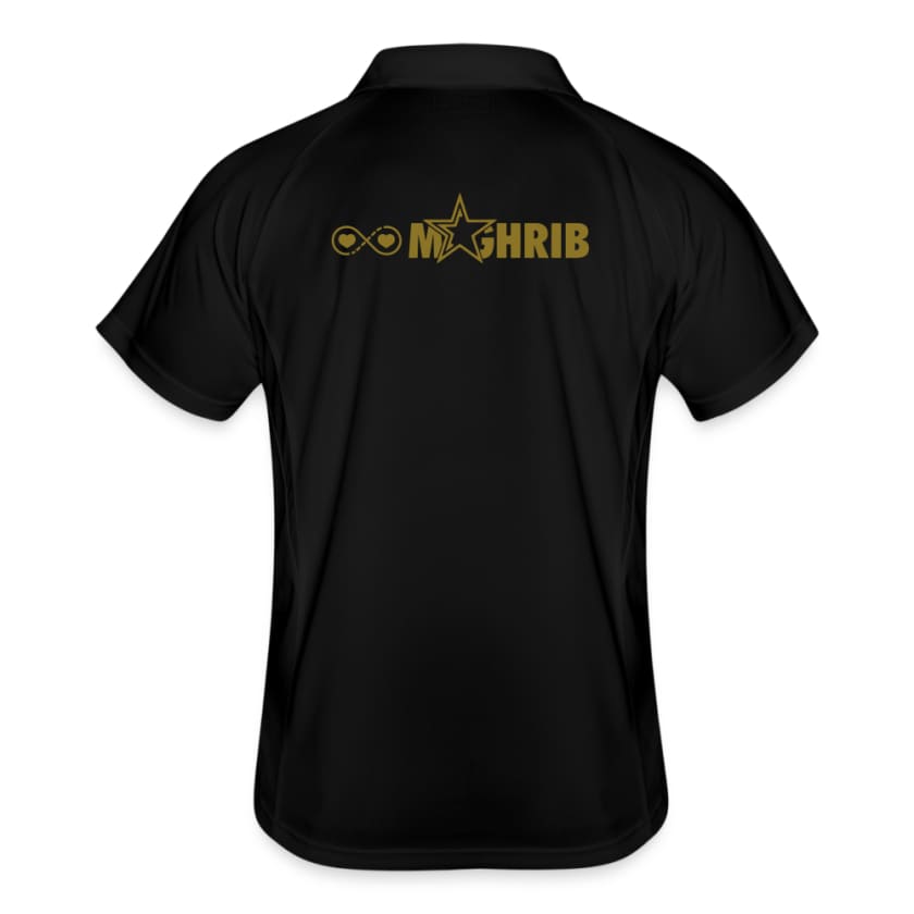 Polo MAR sport respirant Homme - noir/blanc