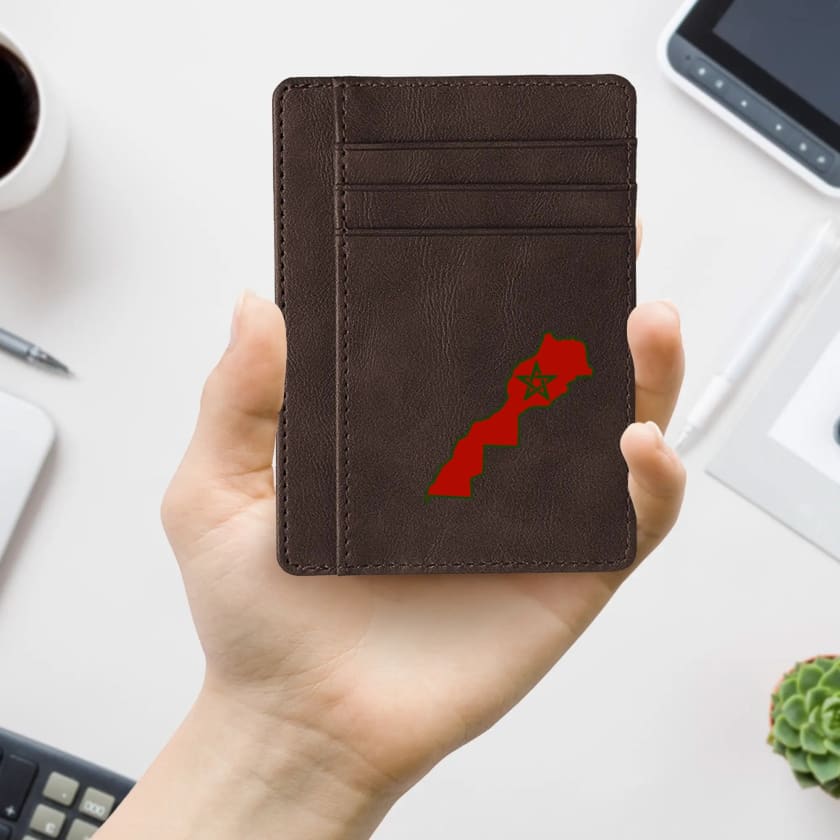 Portefeuille MAR en cuir à blocage pour cartes