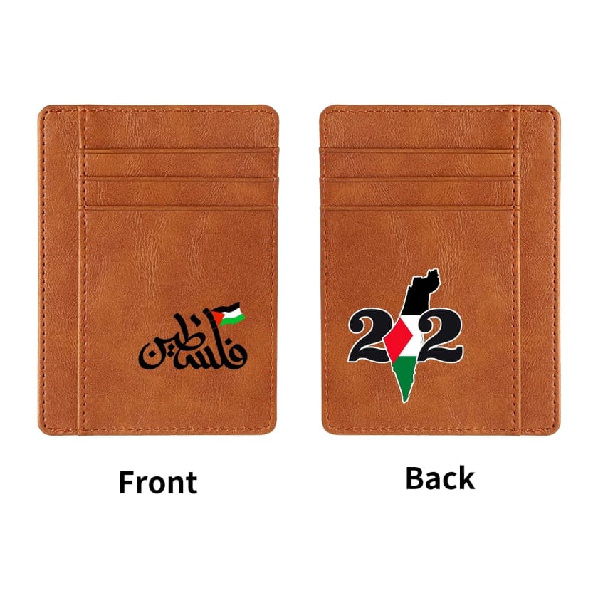 Portefeuilles en cuir Palestine à blocage pour cartes