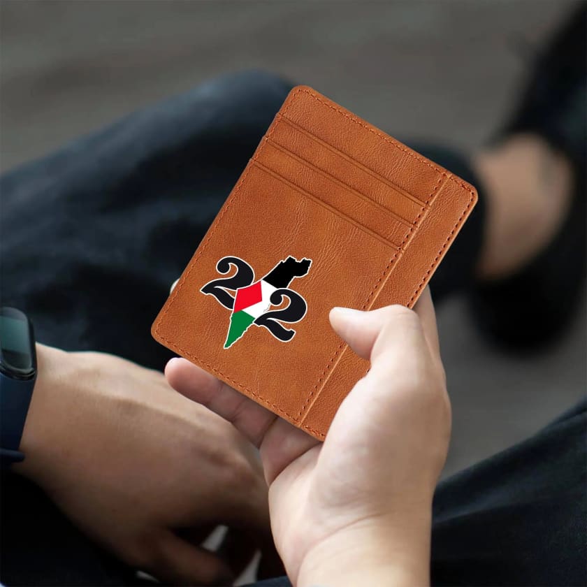 Portefeuilles en cuir Palestine à blocage pour cartes