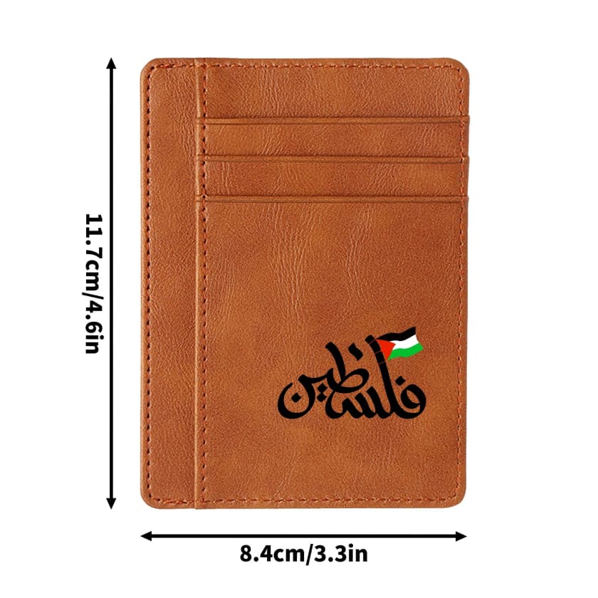 Portefeuilles en cuir Palestine à blocage pour cartes