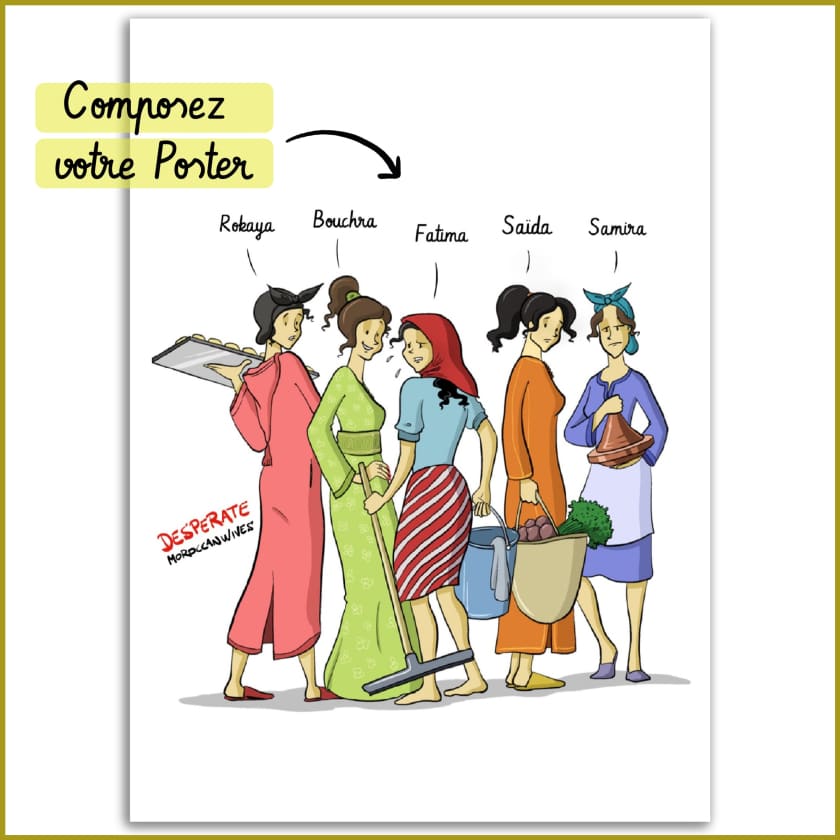 Poster Copines Personnalisé Desperate Moroccanwives en