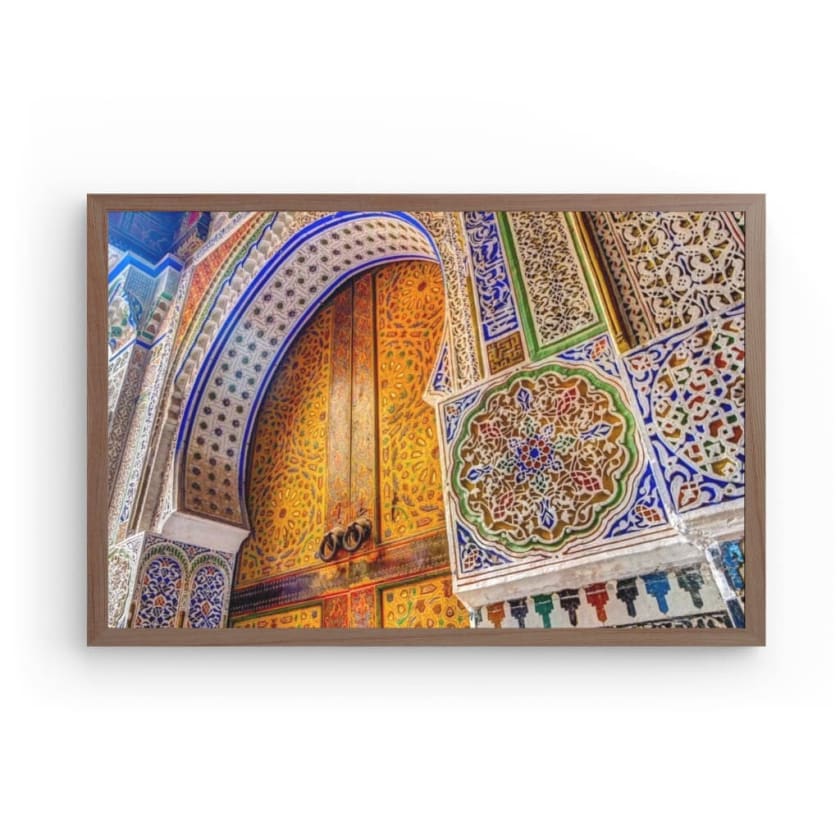 Poster encadré Fès Maroc détails architecturaux des
