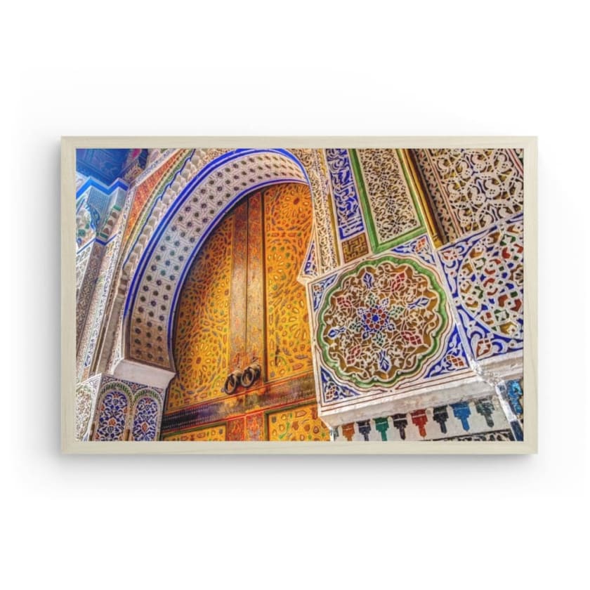 Poster encadré Fès Maroc détails architecturaux des